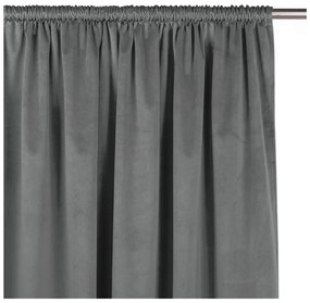 Tmavosivý zamatový dimout záves 200x270 cm Velto – Filumi
