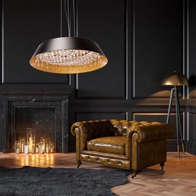 Toolight Toolight, LED závesné svietidlo Cristal 20W APP1028-CP, čierna, OSW-01233