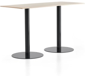 Barový stôl ALVA, 1800x800x1100 mm, antracit, breza