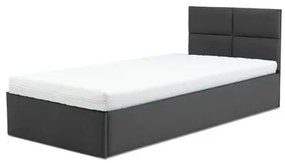 Čalúnená posteľ MONOS s penovým matracom rozmer 90x200 cm Tmavosivá