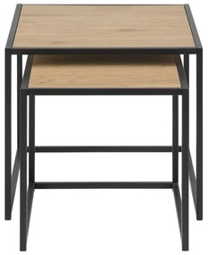 Sada konferenčných stolíkov SARON 2 ks dub/čierna