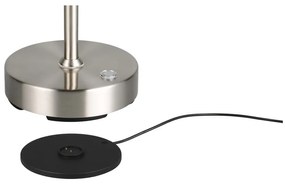 LED stolová lampa v striebornej farbe (výška 45 cm) Moreno – Trio