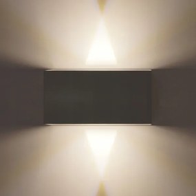 LED Vonkajšie nástenné svietidlo LED/12W/230V IP54 čierna
