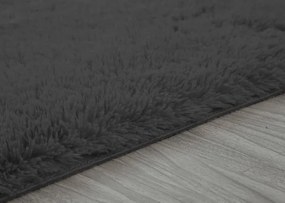 Protišmykový koberec SHAGGY tmavosivý