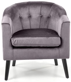 Kreslo Marshal sivá/čierna