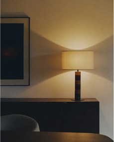 Stolová lampa s textilným tienidlom (výška 61,5 cm) Mavran – Kave Home