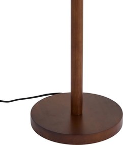 Japandi stojaca lampa orechové drevo s hnedým ľanovým tienidlom 151cm - Mels