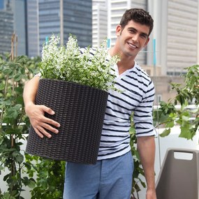 Keter kvetináč Cylinder L 39 l, antracitová