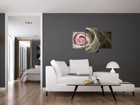 Obraz - Abstraktné ruže svetlo ružová (90x60 cm)