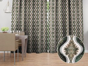 Biante Bavlnený záves Sandra SA-542 Okrasné hviezdy na zelenom/bielom 150x210 cm