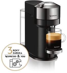 Kapsulový kávovar Krups Nespresso Vertuo Next Chrome XN910C10(použité)