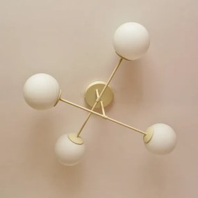 Prisadené svietidlo MOON 4xE27/15W/230V krémové