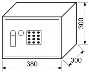 Nábytkový sejf RS 30, s elektrickým zámkom