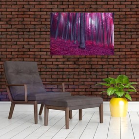 Obraz ružového lesa (90x60 cm)