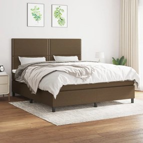 Boxspring posteľ s matracom tmavohnedá 160x200 cm látka 3141708
