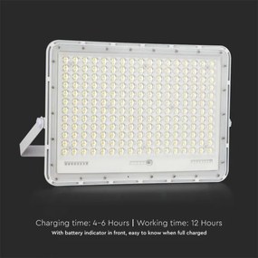 LED Vonkajší solárny reflektor LED/30W/3,2V 4000K biela + DO