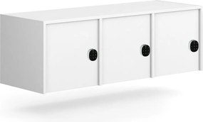 Nadstavba pre skrine FRAME, 3x dvere, 1299 x 450 x 427 mm, kódový zámok, biela
