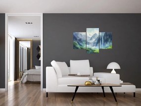 Obraz - Údolie vodopádov (90x60 cm)