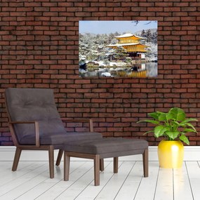 Sklenený obraz - Kinkakudži, Japonsko (70x50 cm)