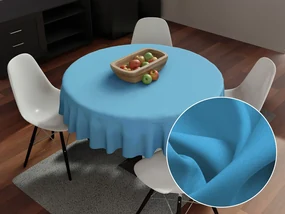 Biante Dekoračný okrúhly obrus Rongo RG-065 Svetlo modrý Ø 120 cm