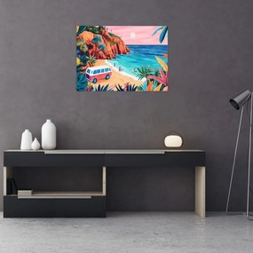 Obraz - Karavan pri oceáne (70x50 cm)