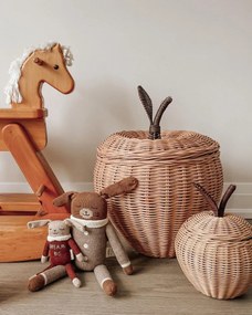 Ferm Living Prútený kôš s vekom Apple