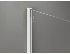 Mexen, Mexen Kioto-X sprchová stena 90 x 200 cm, matná 10 mm, biela - 800-090-101-20-30-X