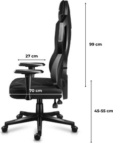 Herná stolička Combat 6.2 Black RGB