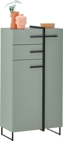 XXXLutz STREDNE VYSOKÁ SKRINKA, zelená, čierna, 60/119/35 cm home24 - Online Only kúpeľne - 001279034004