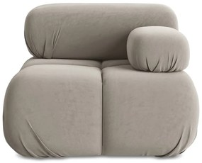 Béžový zamatový modul pohovky (pravý roh) Lokua – Makamii