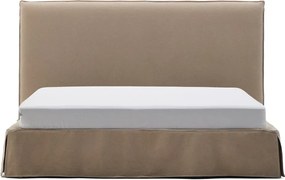 Taupe čalúnená dvojlôžková posteľ 180x200 cm Jaira – Kave Home