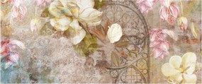 Obraz - Kvetinový ornament (120x50 cm)