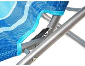 Happy Green Plážové ležadlo modrá, 142 x 60 x 96 cm