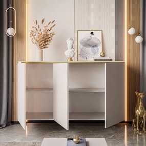 ZÁVESNÁ KOMODA NESSIE KAŠMÍR + ZLATÁ 140 cm