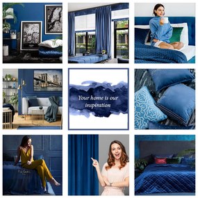 ZATEMŇOVACÍ ZÁVES NA PÁSKE MADLEN 140X300 CM TMAVOMODRÁ