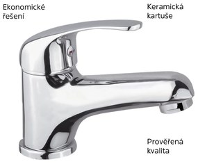 Mereo Mereo, Umývadlová stojanková batéria, Lila, bez výpuste, chróm, MER-CBEE10101