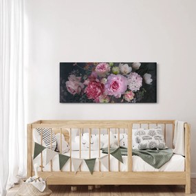 Obraz - Záhradné kvety (120x50 cm)