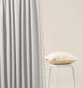 Room99 Hotový záves na krúžkoch so strapcami Lara Jednofarebný Farba: Bielosivá, Veľkosť: 140 x 250 cm