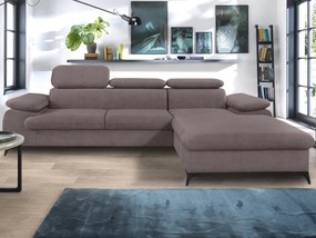 Rohová sedacia súprava Scala, staroružová látka, pravý roh