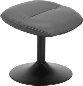 Sivé relaxačné kreslo s podnožkou z imitácie kože Istad – Støraa