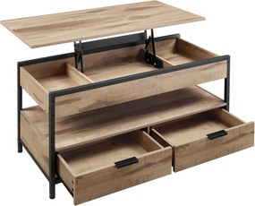 Konferenčný stolík s výškovým nastavením Vasagle Indigra ťaví hnedý/čierny