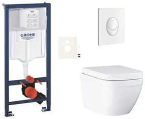 Závesný wc set do ľahkých stien / predstenová montáž GROHE Euro Ceramic SIKOGRSEUSASH0, 1 ks