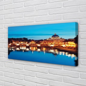 Obraz na plátne Rome River mosty západ slnka 120x60 cm