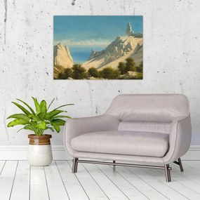 Obraz - Georg Emil Libert, View of Sommerspiret, the Cliffs of Møn, reprodukcia (70x50 cm)