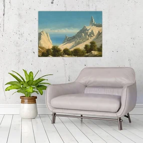 Obraz - Georg Emil Libert, View of Sommerspiret, the Cliffs of Møn, reprodukcia (70x50 cm)