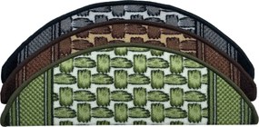 Nášľapy na schody Grenoble šedý polkruh, samolepiaci - 28x65 polkruh (rozmer vrátane ohybu) Vopi