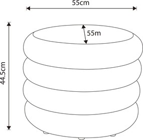 Taburet Mollis hnědý