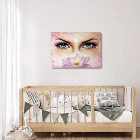 Sklenený obraz - Očarujúce oči (70x50 cm)