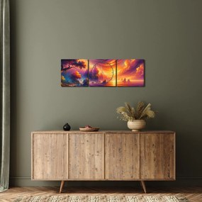 Obraz - Magický svet (s hodinami) (90x30 cm)