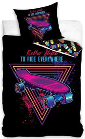 Carbotex obliečky Skateboard retro style 140x200/70x90 cm